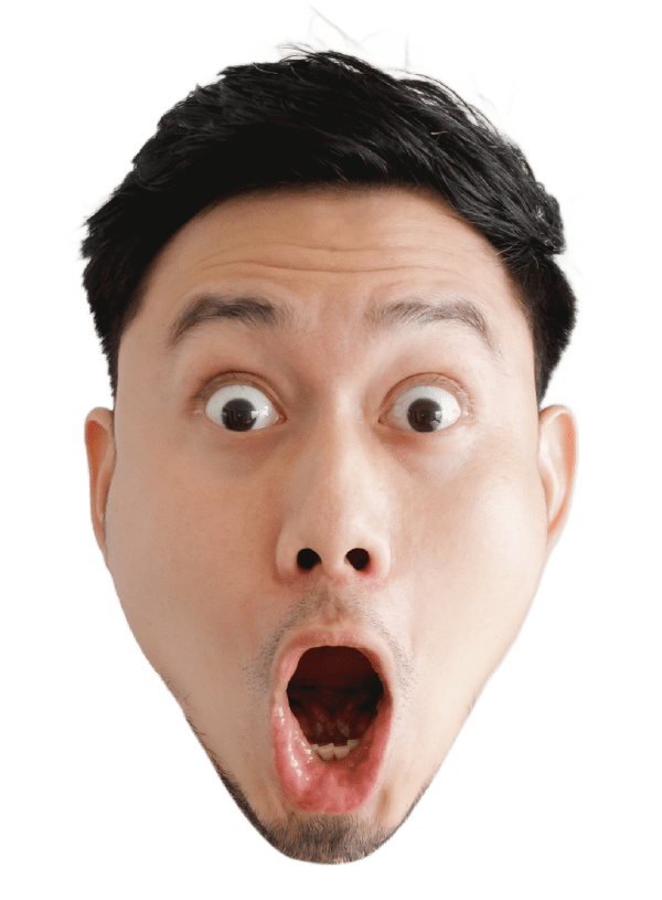 びっくりしている男性